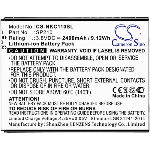 2400 mAh for Nokia SP210