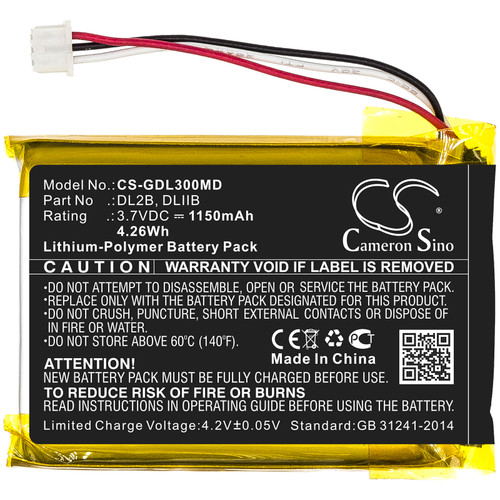 1150 mAh for 3GEN DL2B,DLIIB,DL2-1331x4