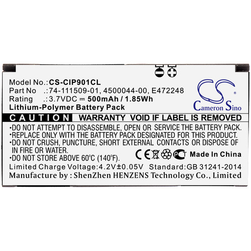 500 mAh for Cisco E472248,4500044-00,74-111509-01