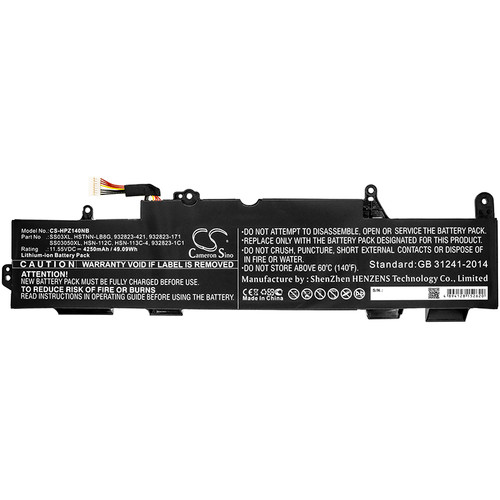 4250 mAh for HP SS03,SS03XL,HSN-112C,HSN-I12C,SS03050XL,932823-1C1,932823-2B1,932823-2C1,932823-171,932823-271