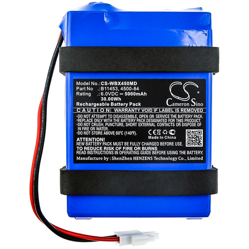 5000 mAh for Welch-Allyn B11453,4500-84