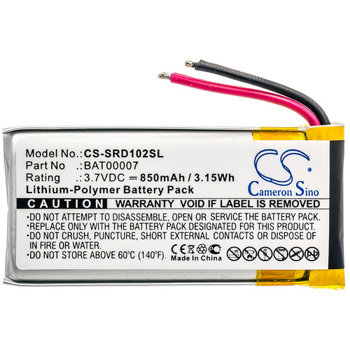 850 mAh for Cardo BAT00007