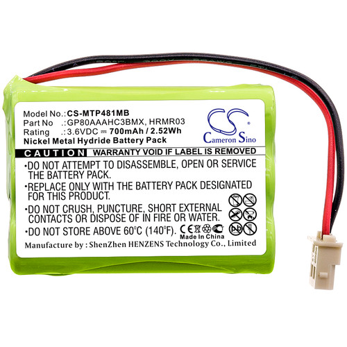 700 mAh for Fisher-Price J2457,J2458,M6163,TEL10160