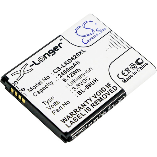 2400 mAh for LG BL-59UH,EAC62258701,EAC62258801