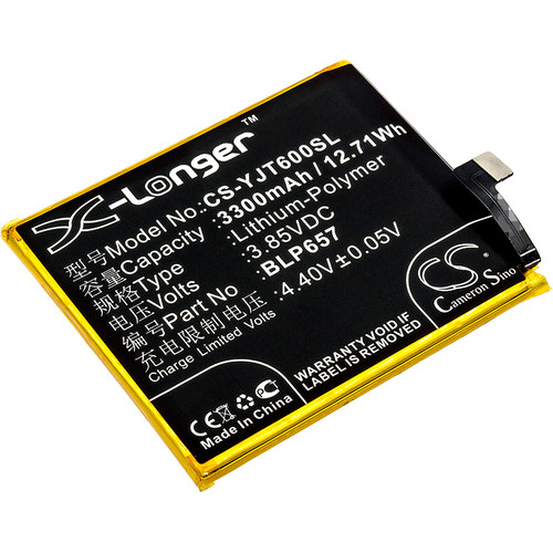 3300 mAh for OnePlus BLP657