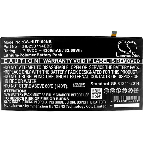 4300 mAh for Huawei HB25B7N4EBC