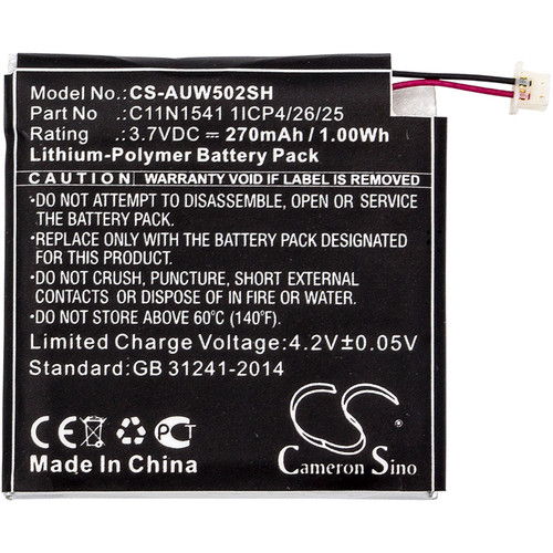 270 mAh for Asus 0B200-01760100,C11N1541 1ICP4/26/25