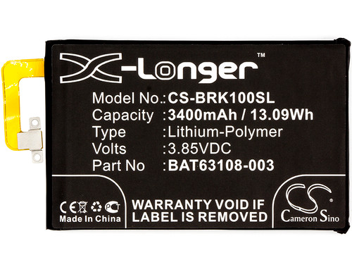 3400 mAh for BlackBerry BAT63108-003,BAT-63108-003