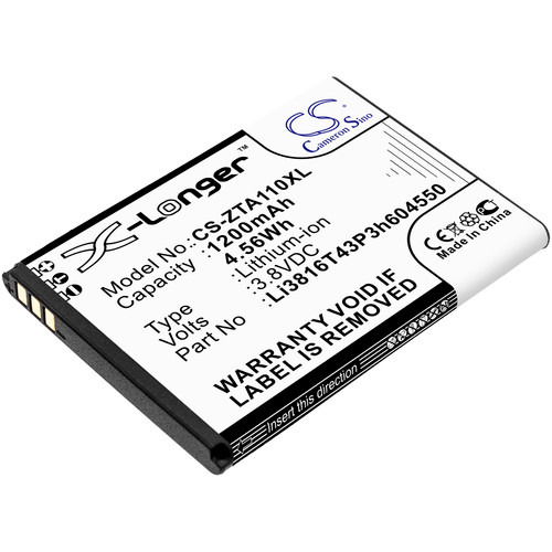 1200 mAh for ZTE Li3715T42P3h604550,Li3816T43P3h604550