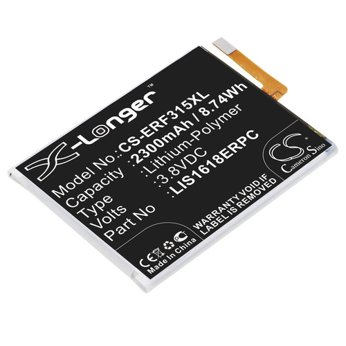 2300 mAh for Sony 1298-9239,LIS1618ERPC