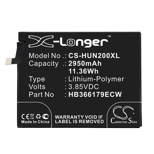 2950 mAh for Huawei HB366179ECW