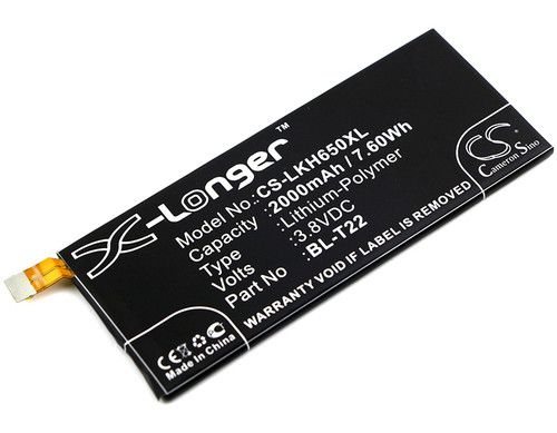 2000 mAh for LG BL-T22,EAC63158201