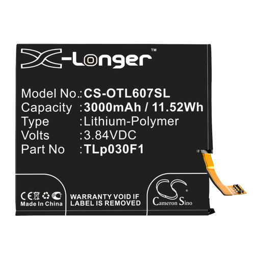 3000 mAh for Alcatel TLp030F1,TLp030F2,CAC3000020C1,CAC3000028C2
