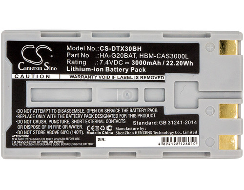3000 mAh for Casio FJ50L1-G,HA-G20BAT,HBM-CAS3000L