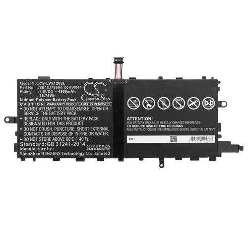 4900 mAh for Lenovo 00HW044,00HW045,00HW046,SB10J78993,SB10J78994