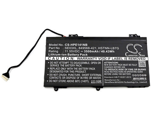 3500 mAh for HP SE03XL,TPN-Q171,SE03041XL,849568-421,849908-850,849909-850,849988-850,HSTNN-LB7G,HSTNN-UB6Z