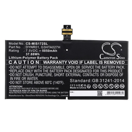 5050 mAh for Microsoft DYNR01,G3HTA027H