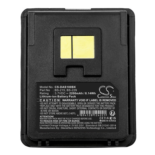 2200 mAh for Datalogic BS-215,BS-229,94ACC0054,127021590,127021591