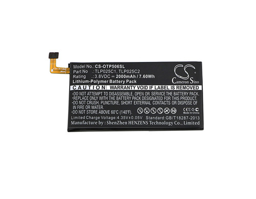 2000 mAh for Alcatel TLP025C1,TLP025C2