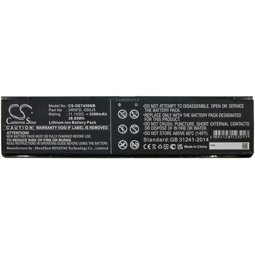 3500 mAh for Dell 3RNFD,34GKR,F38HT,G0G2M,G95J5,GV7HC,PFXCR,T19VW,V8XN3,451-BBFS