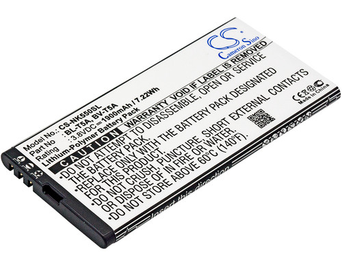 1900 mAh for Microsoft BL-T5A,BV-T5A