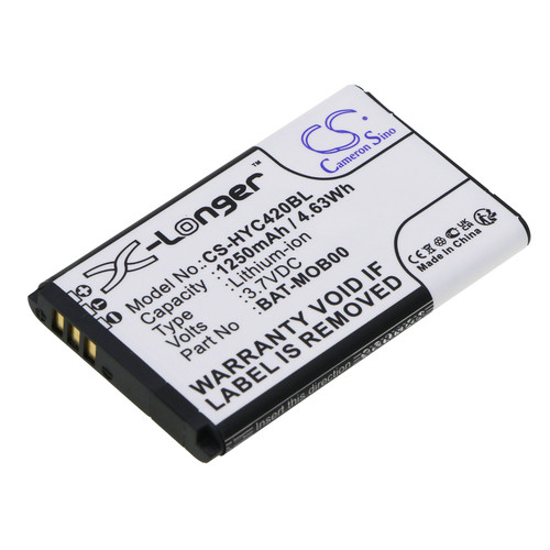 1250 mAh for Honeywell 3159122,26111710,BAT-MOB00,55-003233-01,PS1615000794