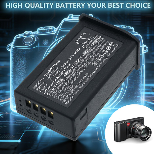 900 mAh for Leica BP-DC13
