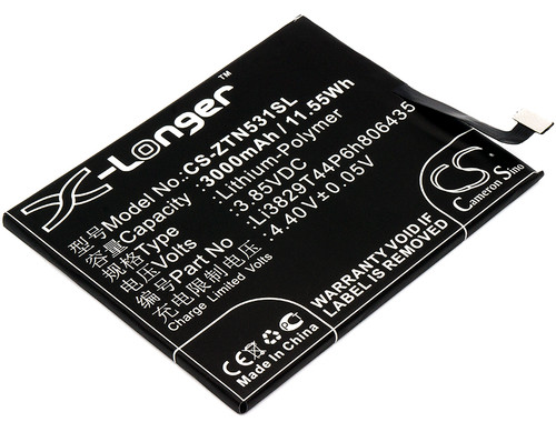 3000 mAh for Nubia Li3829T44P6h806435