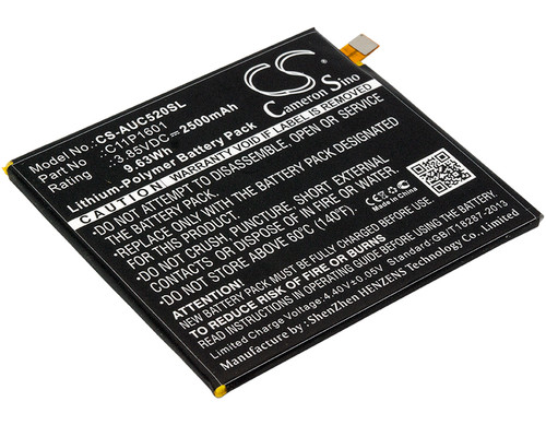 2500 mAh for Asus C11P1601,0B200-02160000