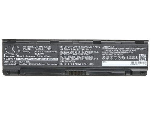 4400 mAh for Toshiba PABAS271,PABAS272,PABAS273,PA5108U-1BRS,PA5109U-1BRS,PA5110U-1BRS