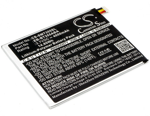 4000 mAh for Samsung EB-BT355ABE