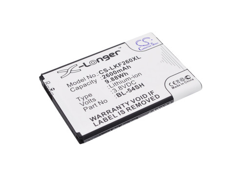 2600 mAh for LG BL-54SG,BL-54SH,EAC62018209,EAC62018301