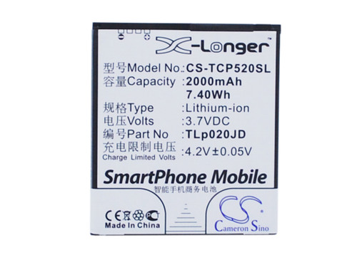 2000 mAh for TCL TLp020JD