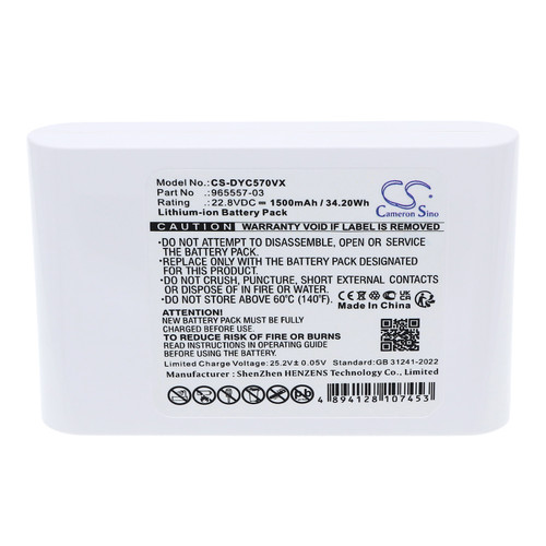 1500 mAh for Dyson Type-B,202932-02,917083-01,965557-03