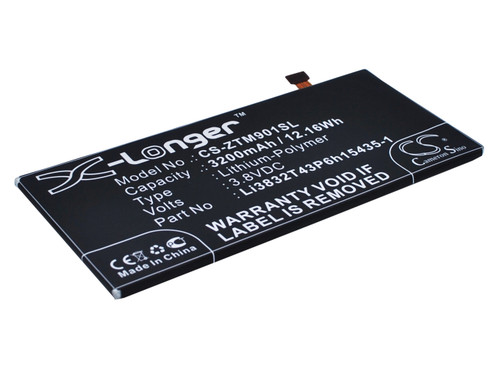 3200 mAh for ZTE Li3832T43P6h15435-1,Li3832T43P6HC15435-1,Li3832T43P6hC15435-I