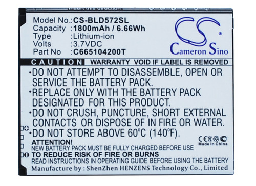 1800 mAh for BLU C665104200T,C765804200L