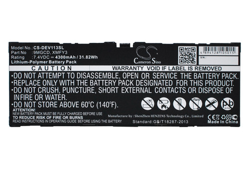 4300 mAh for Dell 9MGCD,T8NH4,VYP88,XMFY3,XRXMG,0T8NH4,0XMFY3,312-1453,451-BBGS,451-BBIN