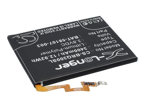 3400 mAh for BlackBerry BAT-58107-003