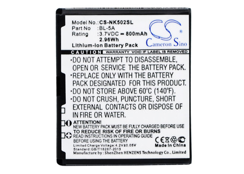 800 mAh for Nokia BL-5A