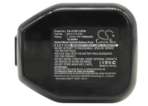 1500 mAh for Hitachi EB7,EB7G,EB7S,BCC715,EB712S,EB714S