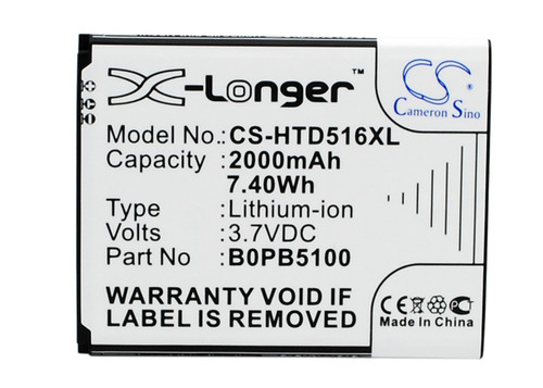 2000 mAh for HTC 5360570,B0PB5100