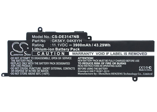 3900 mAh for Dell P20T,0WF28,4K8YH,92NCT,CK5KY,GK5KY,RHN1C,0GK5KY,04K8YH,092NCT