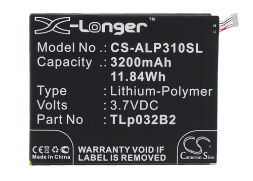 3200 mAh for Alcatel TLp032B2,TLp032BD,TLp032C2