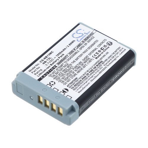 1050mAh Replacement Battery for Canon NP-13L, PowerShot G1 X Mark III, PowerShot G5 X, PowerShot G5 X Mark II, PowerShot G7 X