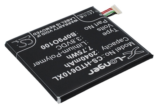 2040 mAh for HTC B0P9O100,BOP90100,35H00222-00M,35H00222-01M