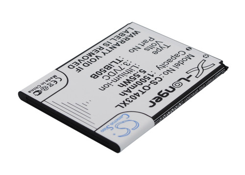 1500 mAh for Alcatel TLiB50B,CAB60B0000C2,CAB60B0001C2