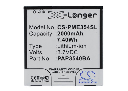 2000 mAh for Prestigio PAP3540BA,PAP3540 DUO