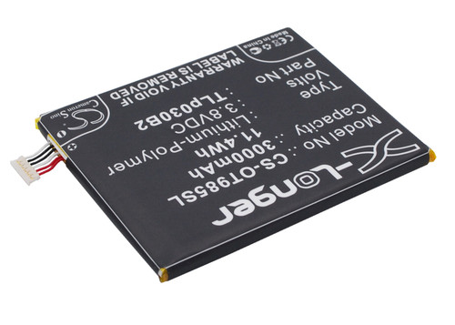 3000 mAh for Alcatel TLp030B1,TLp030B2,TLP030J1,C3000003C1