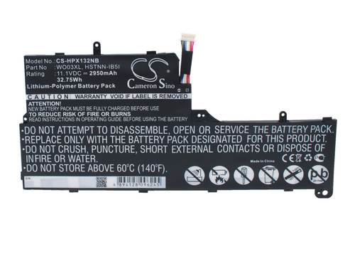 2950 mAh for HP W0O3XL,W003XL,WO03XL,WOO3XL,725496-1B1,725496-171,725606-001,HSTNN-IB5I,3ICP/59/121