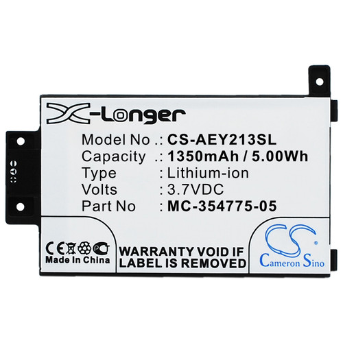 1350 mAh for Amazon S13-R1-D,S13-R1-S,58-000049,MC-354775-05